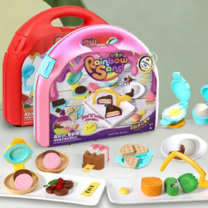 PALONG | Colorful Kinetic Sand and Modeling Clay DIY Toy Kit