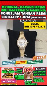 JAM BONIA ORIGINAL - BONIA BNB10757-2217S - MONOGRAM - Women CT - Stainless Steel - Gold - JAMDUNIA / JAM DUNIA JD18