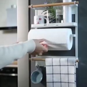 NEWชั้นเก็บของ Storage Rack อเนกประสงค์ข้างตู้เย็น เครื่องซักผ้า ติดแม่เหล็กด้านข้าง แขวนยึดติดแน่น