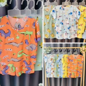 Túi 1 Bộ Quần Áo Bé Trai Cộc Tay Vải Tôn Lanh 2 Da - Size 1-18 cho bé 5-65 Kg - Chất vải mềm mại mát mẻ thoải mái - Đồ bộ mùa hè