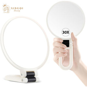 13cm (4.9 inch) handheld foldable double-sided magnifying mirror 10x 15x 20x 30x