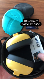 (CASE ONLY) Banz Baby Earmuff Case I Made to fit BANZ Earmuff Mesh pocket Shockproof and splash proof Strong and Durable