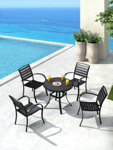 ZIYE | Aluminum and Plastic Wood Outdoor Dining Set