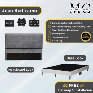 Mattress Concept Jeco Divan Bedframe Pet Friendly Fabric/FauxLeather/Fabric All Size Available