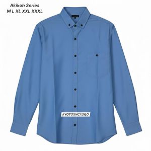Kemeja Polos Pria Lengan Panjang Casual Formal Cowok Katun Kantor Kuliah Kerja Premium Hem Slimfit