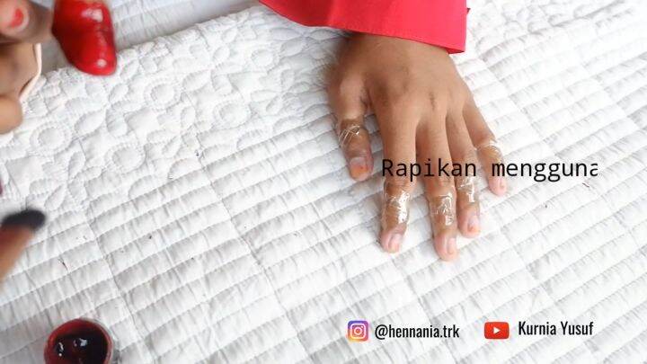 Henna Celup Halal Tahan Lama Al Madina Warna Merah Dan Maroon Hena Inai Pengantin