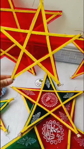 Lồng đèn ông sao - ngôi sao không viền đủ size 20cm - 35cm - 45cm trang trí sự kiện tết Trung Thu