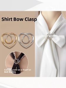 Elegant Water Diamond Knot Button Womens Fashionable Belt Buckle Corner Fastener Multi-Functional Clothing Clip Spring Summer New Arrival