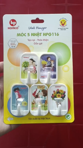 Móc treo dán tường cute HOFACO HPG116 _ dán tường gạch men dán mặt kính