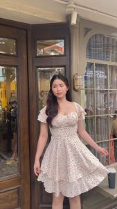 Đầm hoa nhí cúp ngực dáng xoè MOOLYS MD026