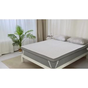 OWLLIGHT 3D Back Care Medium Firm Mattress Topper 3 Inch Thick (Single Super Single Queen King) Cooling Bamboo Charcoal Gel-Infused