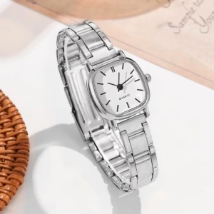 Modern Square Minimalist Watch Alloy Quartz Bracelet For Working Women Business Casual Aesthetics