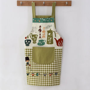 Áo Bảo Hộ Nấu Ăn Cotton Không Tay Phong Cách Hàn Quốc Mới Thời Trang Chống Dầu Cho Người Lớn Dùng Trong Nhà Bếp