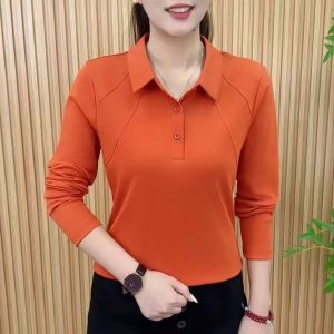 QIAOXIZI | Fashionable Loose-Fitting Slimming Long-Sleeve Polo Shirt