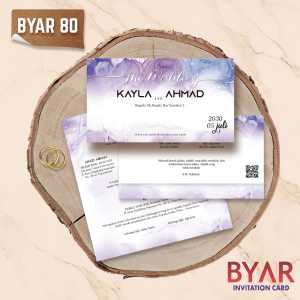 Blangko Undangan Kertas Undangan Pernikahan BYAR 80 Harga Termurah Gratis File Setting