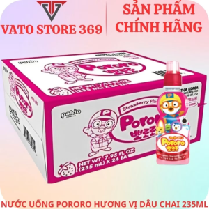 Nước uống PORORO hương vị dâu chai 235ml