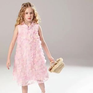ASK JUNIOR | New No-Sleeve Princess A-Line Girls Dress