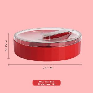 Creative Double-layer Rotating Candy Box Red