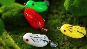 【CAMPOUT】Sấm Ếch Mới Trumpet Độc Toad Hit Đen Xa Ném Luya Ếch Bionic mồi giả Đen mềm Con Cá Mồi dụng cụ câu cá Sửa đổi