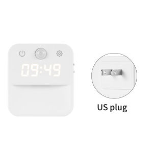Human Body Induction Night Light Clock with EU/US Standard Socket 110V-220V Infinite Dimming Three Color Switching Display