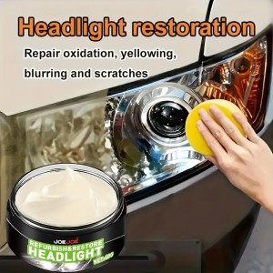 Headlight Repair Kit - Restore Yellow Tone Remove Scratches and Blurriness Restore Brightness of Front and Rear Lights