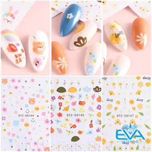 Miếng Dán Móng Tay 3D Nail Sticker Hoa flower Collection Hoạ Tiết Hoa Cúc Và Hoa Màu CS144 / CS145 / CS147