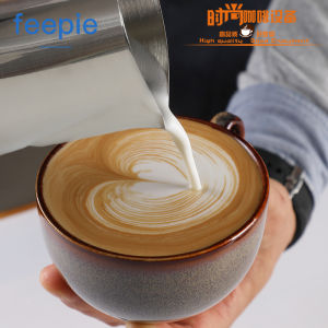 Feepie304 Thickened Stainless Steel Inner Scale Steam Pitcher Embossed Pointed Frothing Pitcher Milk Cylinder Milk Frother