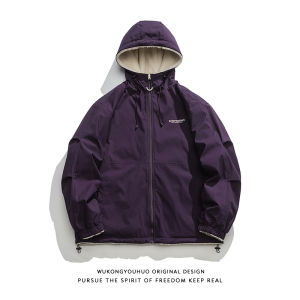 Áo Khoác Lông Cừu Vintage Hooded Mùa Đông Cho Nam