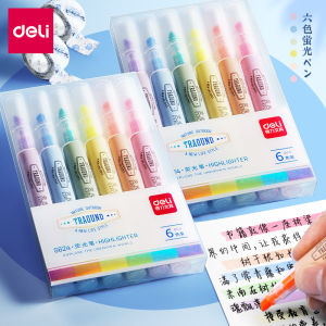 Bút Đánh Dấu Màu Deli Fluorescent Bút Ghi Chú Macaron Candy Color Silver Glow Nhiều Màu Bút Ghi Chú Dung Tích Lớn Màu Sắc Tươi Sáng