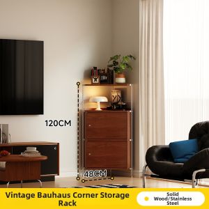 SAMEDREAM | Wooden Corner Shelving Unit Multilevel Floor Standing