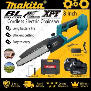 Makita Cordless Electric Chainsaw Shears 8-Inch Rechargeable Portable Electric Chain Wood Cutting Saw Blade