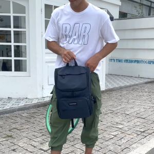 Techdoo Tas Ransel Pria Backpack Punggung Tas Laptop Tas Sekolah Kuliah Polos Pria Wanita TR719