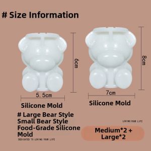 Cute Bear Shaped Silicone Ice Tray