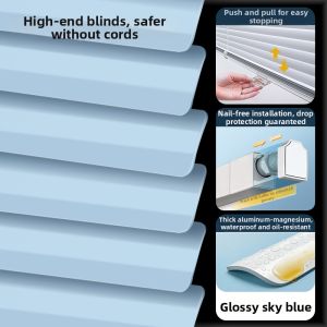 Cordless No-drill Sun-blocking Venetian Blind