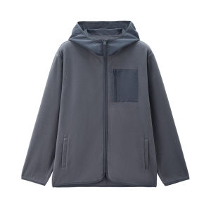 Giordano Fleece Jacket Mens Casual Patchwork Multi-Pocket Loose Fit Autumn Winter New Style Hooded Jacket 13075788