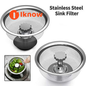 I know Kitchen Sink Filter with Water Plug / Stainless Steel Anti-clogging Sink Drain Strainer / Bathroom Basin Hair Catcher Stopper / Household Bathroom Kit