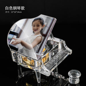 Crystal Piano Music Box Birthday Gift for Classmates Teachers Training Classes Competition Souvenir Girls Decorative Ornaments