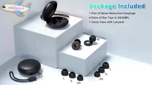 36dB Noise Cancelling Ear Plugs for Sleeping for Side Sleepers - Reusable Sound Blocking Protection for Snoring Travel & Focus