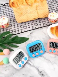 นาฬิกาจับเวลา ตั้งเวลาทำอาหาร นาฬิกาจับเวลาในครัว หน้าจอใหญ่ เสียงเตือนดัง ตัวเลขใหญ่ ชัดเจน