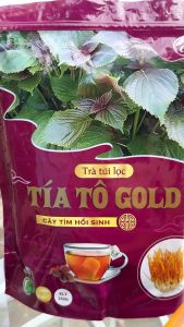 Trà túi lọc tía tô Gold Gigaherbs hỗ trợ điều trị gút làm đẹp da - túi 250g (60 gói)
