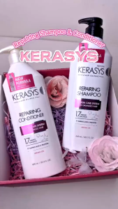 Cặp dầu gội xả Kerasys Repairing Hàn Quốc phục hồi độ bóng tăng cường chống tia UV cho tóc hư tổn chẻ ngọn 600ml