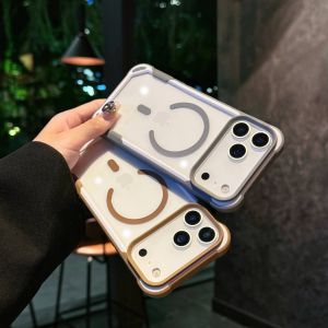 Shockproof Magnetic Phone Case For iPhone 17 16 15 14 13 12 11 Pro Max Plus 17 Pro 17 Air Wireless Charging Hard Bumper Cover