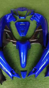 ชุดสีเวฟ125Rหัวแหลมกุญแจกลม สีน้ำเงินแก้วตัดเทาเมทJ17 มี12ชิ้น