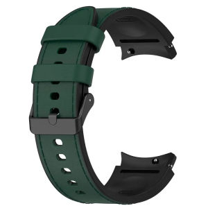 Silicone+Leather Strap for Samsung Galaxy Watch 6 5 Pro 40mm 44mm Adjustable Band Watch6 4 Classic 47 43mm 46mm Bracelet