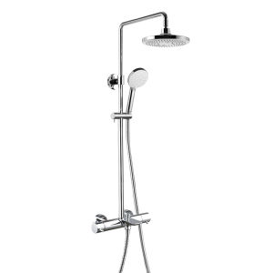Thermostatic Shower Head Set with Mixing Valve and Booster