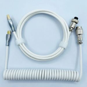 OLOEY | Aviator Coiled Mechanical Keyboard Cable Type C to USB Connector Custom Gaming Keyboard Aviation Accessory Wire