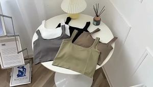 Ninabobo BR015 Tanktop BRA Crop Top Wanita Polos Sport GYM Pakaian Olahraga Push Up