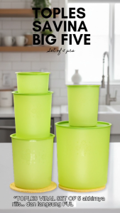 Toples Savina Set 5pcs ( 1L 2L 3L 5L dan 9 L ) Bunda Beli Shop