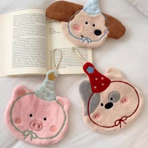Cute Dog Puppy Hand Towels Hanging Towel Creative Kitchen Cloth Water Absorption Bathing Towel Coral Velvet Towel Rag Home Cleaning Tools