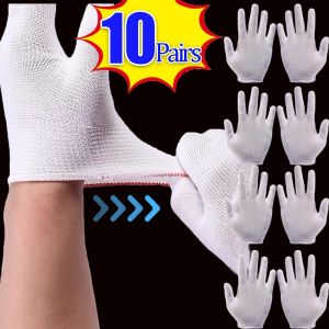 10Pairs Safety Work Gloves Nylon Wear-Resistant Professional Protective Gloves For Mechanical Constructions Household Cleaning